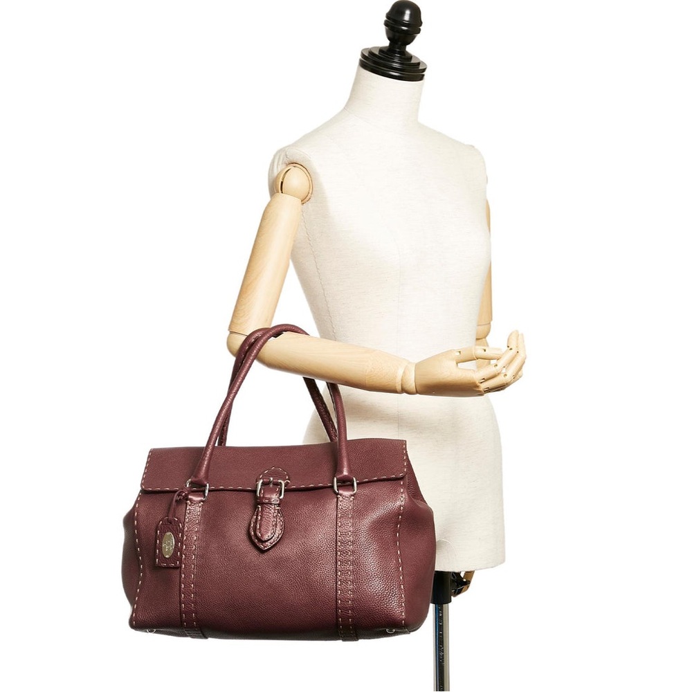 Vintage Fendi Silleria Linda leather handbag